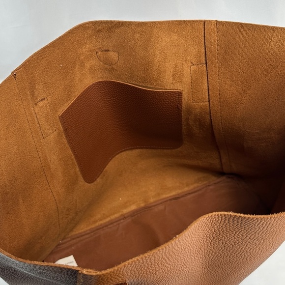 Tanger Large Brown Leather Tote with Tassel - Picture 9 of 14